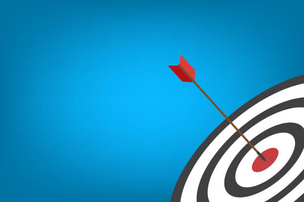 istock Red target hits the center. Business challenge failure and success concept. 1845024609