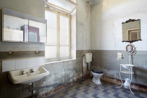 Old bathroom in country house