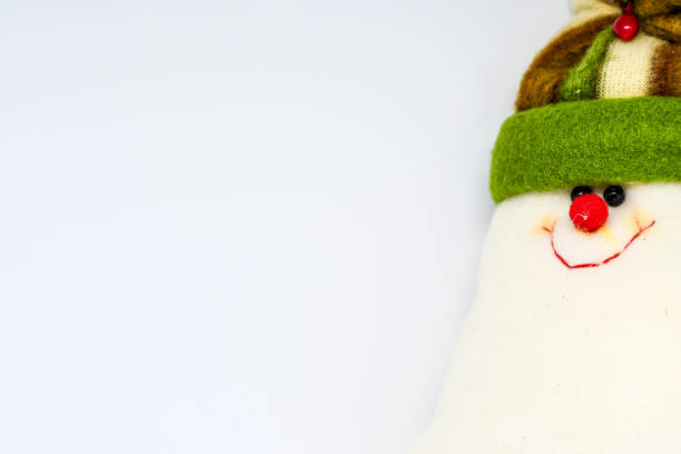 Snowman with hat Christmas design with white space