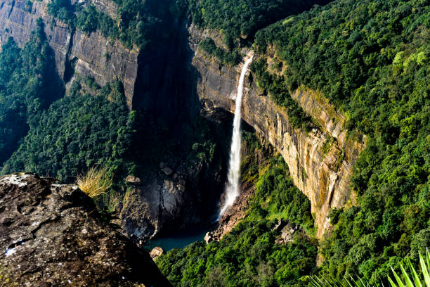 istock Nohkalikai waterfall in a cliff 1845116404