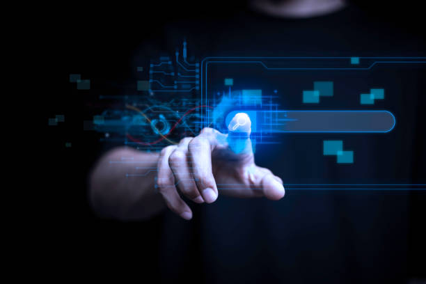 istock Businessman are touching the virtual screen on search engine optimization for find data on networking for Ai search, SEO, Searching Internet Data Information Networking Concept. 1845119560
