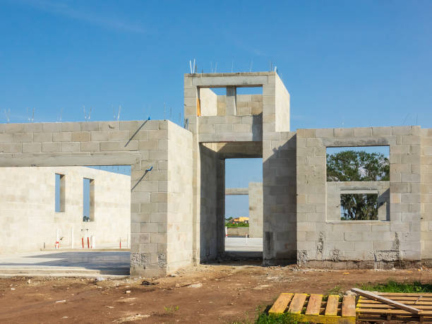 istock Concrete shell of a house under construction in Florida 1845152564