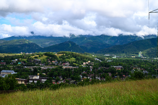 View of Tatra mountains and Zakopane