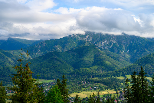 View of Tatra mountains and Zakopane