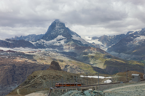 View of the Matterhorn mountain peak, Switzerland