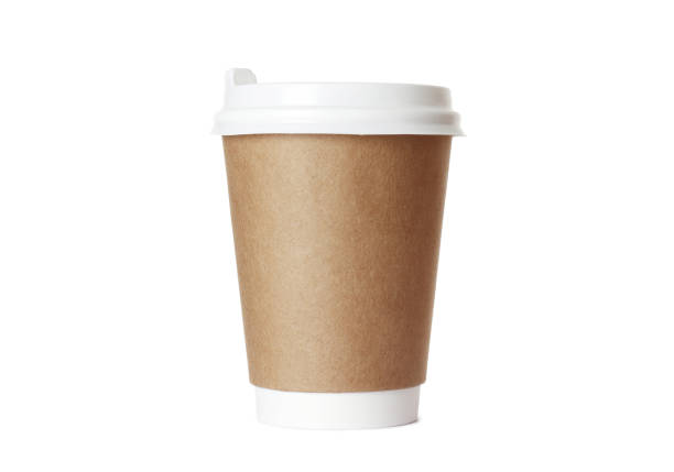 istock Design concept of mockup coffee cup isolated on white background. Copy space for text and logo. Clipping Path included isolated on white background. 1845242152