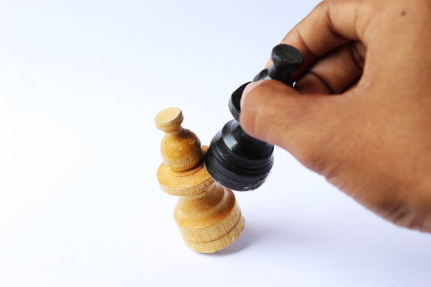 istock chess with isolated background, strategy for takeover 1845282260