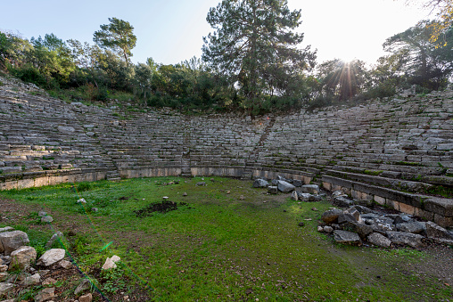 A view of the Pula arena (Arena di Pola) located in Pula, Croatia.