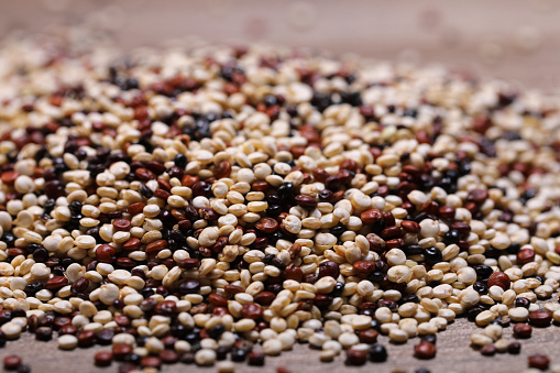 Quinoa cereal grain three varieties