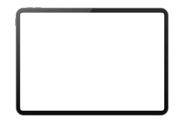 Vector illustration of Screen tablet side, horizontal position