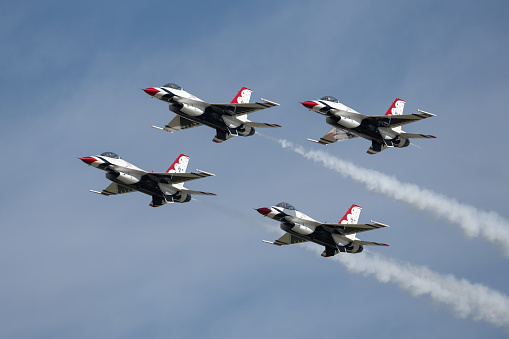 Three F-4 phantom fighter jet