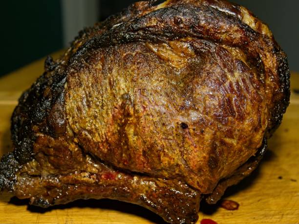istock Beef prime rib roast in stages of preparation 1845401636