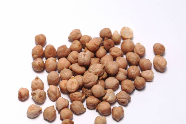 istock Chickpeas Raw uncooked isolated on white background 1845429383