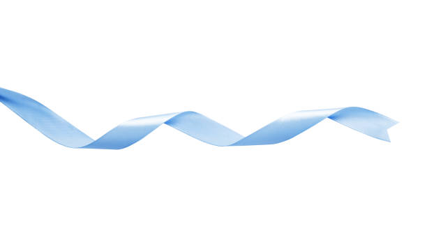 istock blue Festive Ribbon isolated on a white background 1845476133