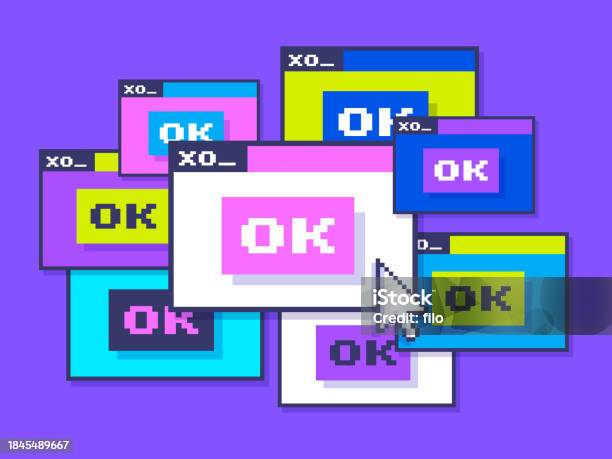 Retro Computer Windows Operating System Folder Interface Stock ...