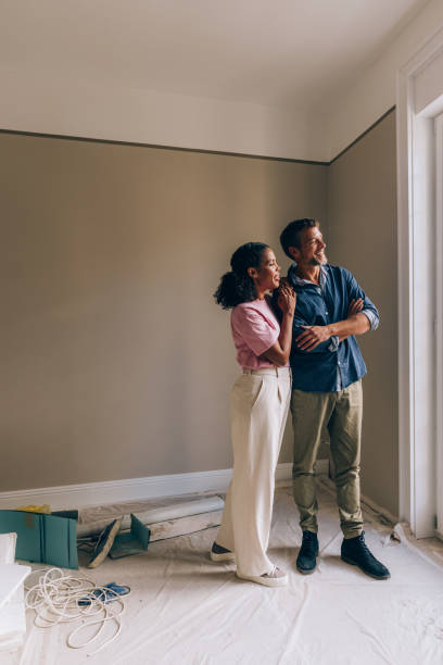 istock Empty Canvas: Couple Planning in New Home 1845514689
