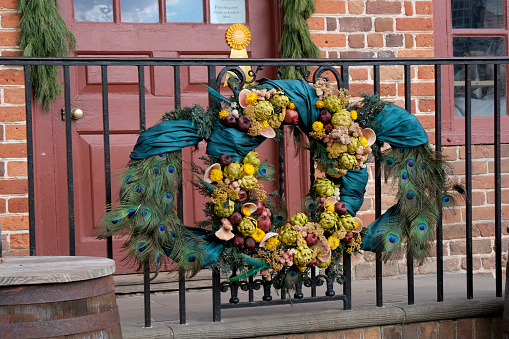Beautiful colonial Christmas wreaths made of different materials .