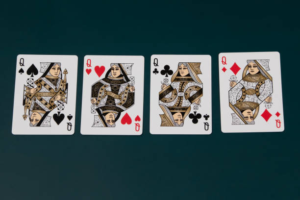 istock Playing cards on a dark background, games of chance 1845543575