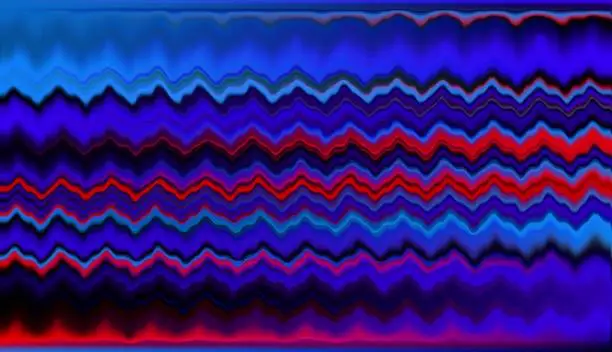 Vector illustration of Abstract defocused horizontal background with wavy horizontal smooth blurred lines. Vector eps