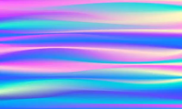 Vector illustration of Abstract defocused horizontal background with horizontal smooth blurred wavy lines. Vector eps