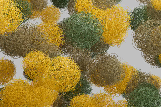 istock Nature balls, colored grass spheres, renewable energy concept 1845584917