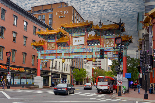 The Freedom Gateway to Chinatown in Washington DC. Set between 5th and 8th in the NW part of the city