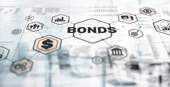 Bond Finance Banking Technology concept. Trade Market.