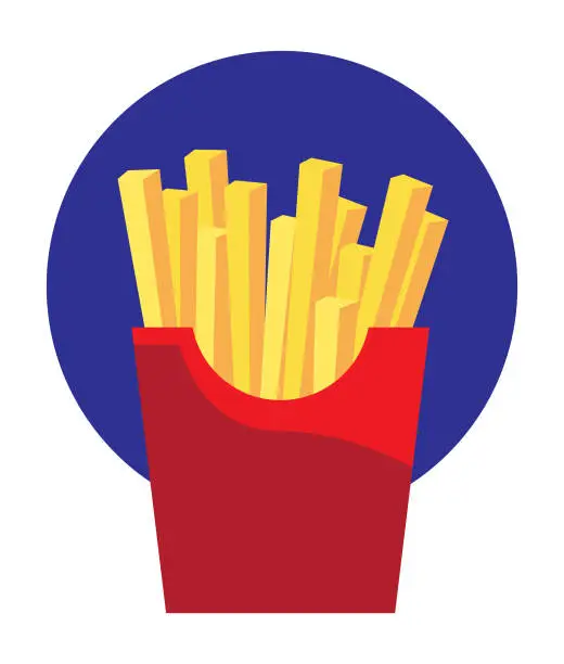 Vector illustration of French Fries Illustration