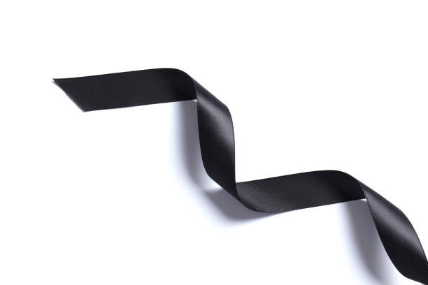 istock black Festive Ribbon isolated on a white background 1845722589
