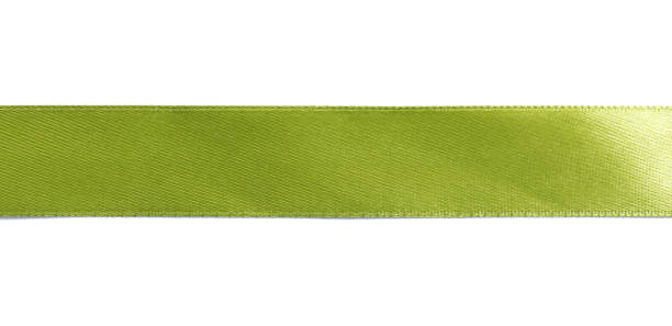 istock Green Festive Ribbon isolated on a white background 1845729509