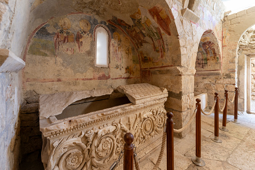 Santa Claus Church in the ancient city of Myra. Myra ancient city is in the province of Demre, Antalya, Turkey.