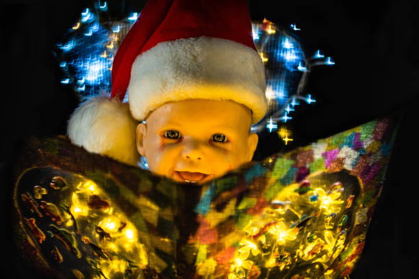 istock Metaphorical installation with a doll about plans for 2024 1845768817