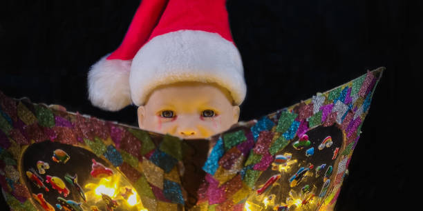 istock Metaphorical installation with a doll about plans for 2024 1845771969