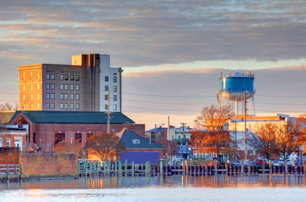 istock Elizabeth City, North Carolina along the  Pasquotank River 1845772488