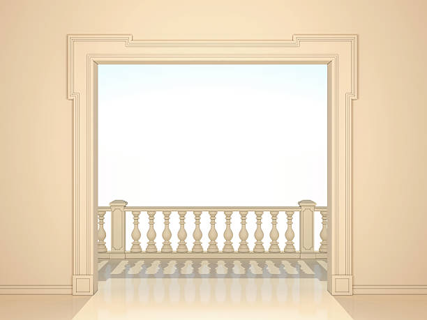 istock Balcony view in the classic style 184589421