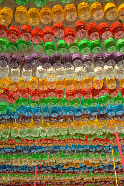 istock used plastic colorful bottles decorated 184590958