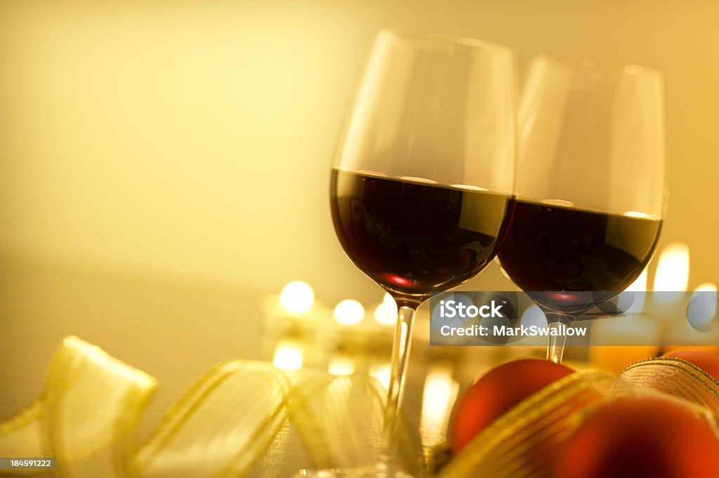 Vino tinto en Navidad - Foto de stock de Navidad libre de derechos