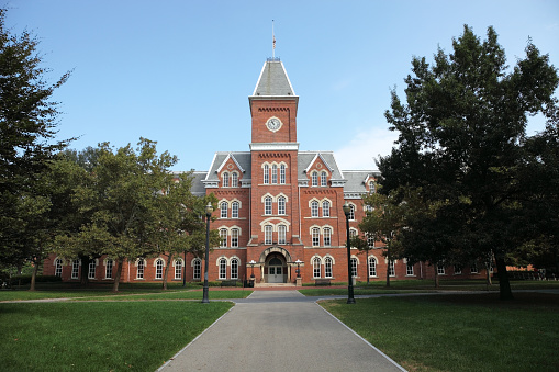 Clark University campus in Worcester, MA, USA, on November 8, 2023. Clark University is a private research university in Worcester.