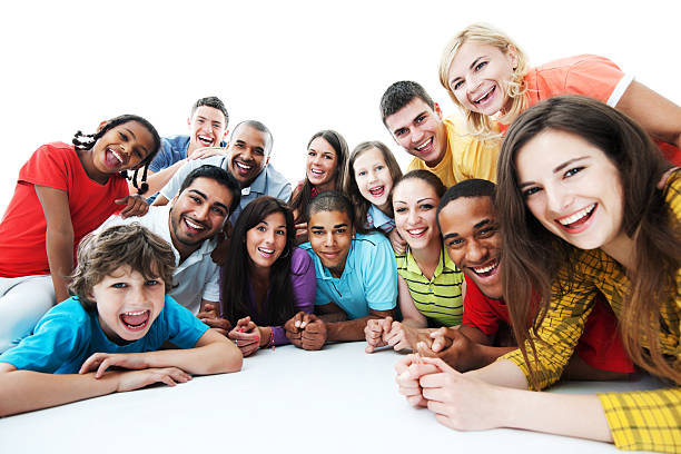 istock Large group of people lying down. 184591468
