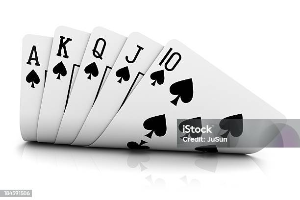 Poker Królewski - zdjęcia stockowe i więcej obrazów As - As, Biały, Gra