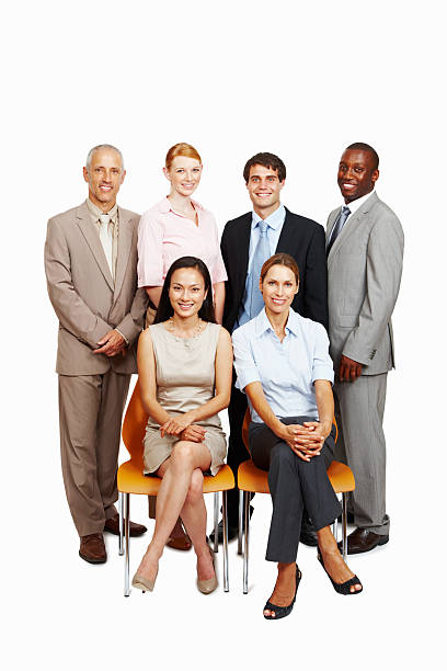 istock Elegant multi racial business team 184591701