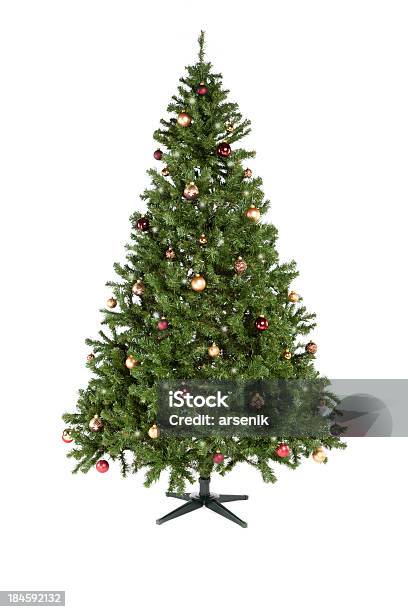 Photo libre de droit de Sapin De Noël banque d'images et plus d'images libres de droit de Sapin de Noël - Sapin de Noël, Objet ou sujet détouré, Fond blanc