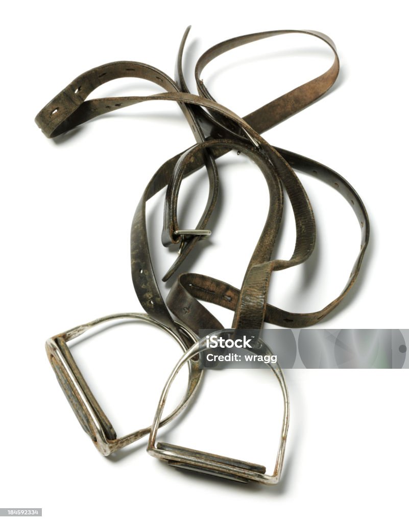 Isolated Riding Stirrups "Equestrian riding stirrups, isolated on whiteClick on the link below to see more of my sport images" Stirrup Stock Photo