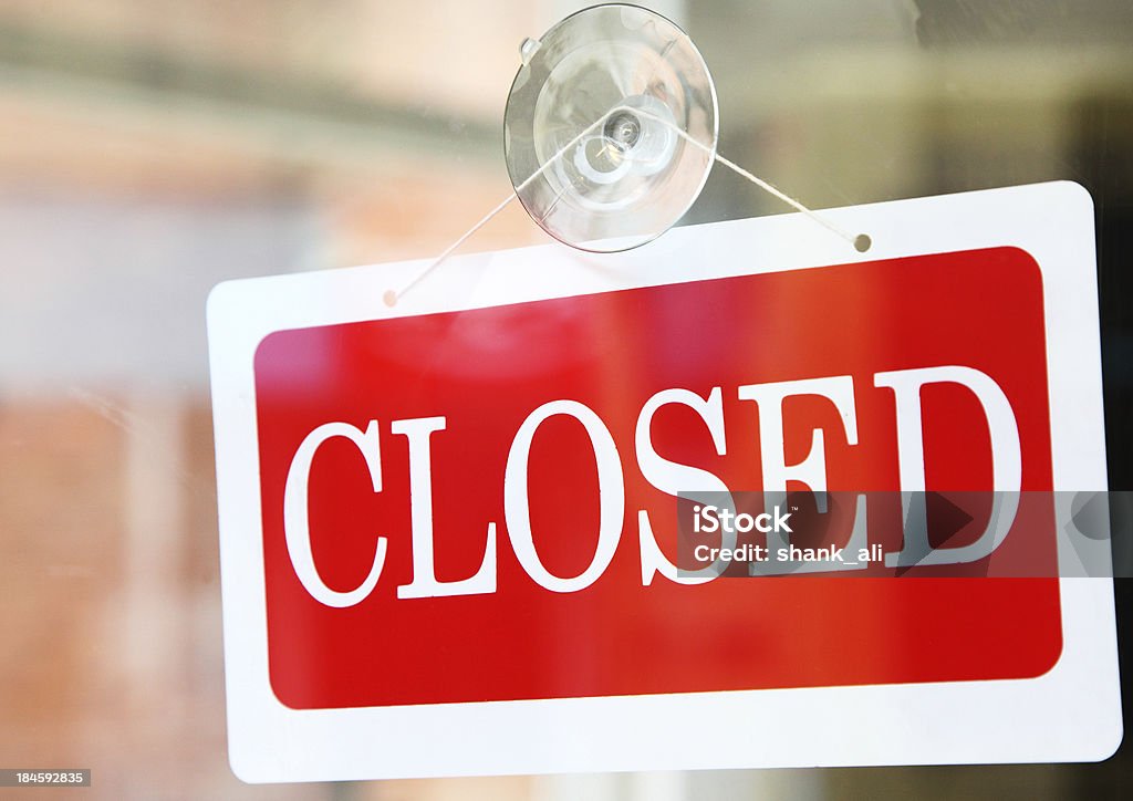 Placa de closed na loja - Royalty-free Desespero Foto de stock