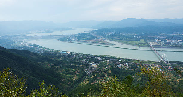 trzy wąwozy dam zbiornik - three gorges zdjęcia i obrazy z banku zdjęć