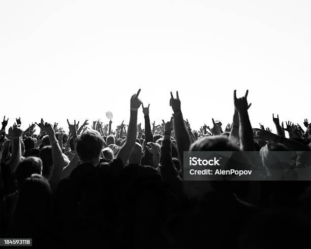 Concert Crowd Stock Photo - Download Image Now - Rock Music, Crowd of People, Performance
