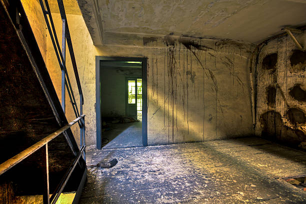 istock Abandoned Palace and Staircase, HDR Image 184593127