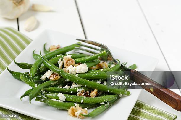 Foto de Vagem E Salada De Queijo Feta Com Espaço Para Texto e mais fotos de stock de Acompanhamento