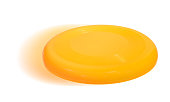 Isolated image of a yellow Frisbee
