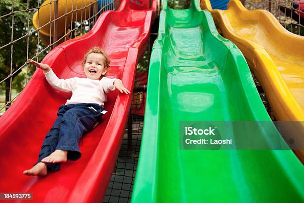 Enjoyment Stock Photo - Download Image Now - Slide - Play Equipment, Sliding, Child